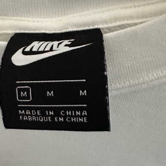 Nike White Sweater with Leopard Print Logo - Picture 3 of 4